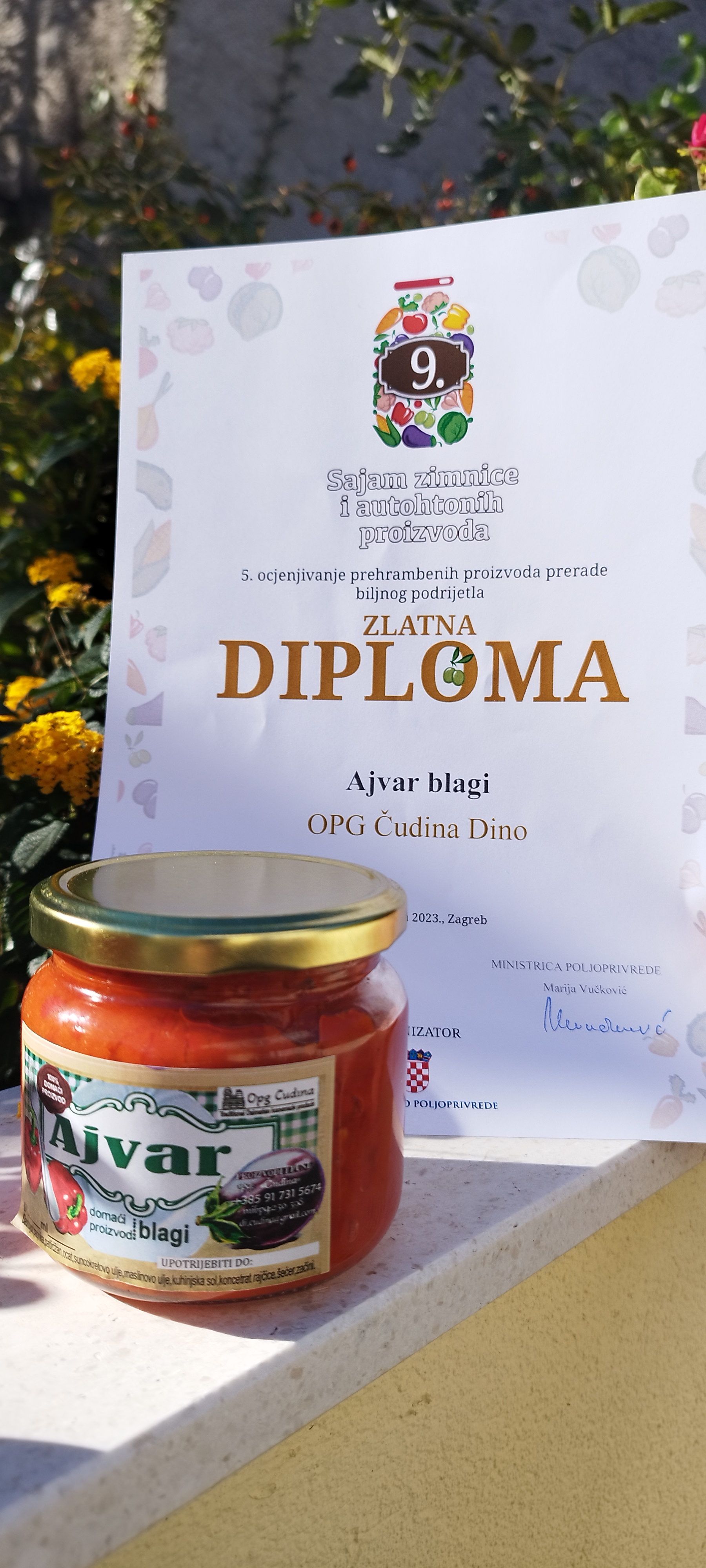 Domaći ajvar - blagi 540 ml ***pečena paprika***