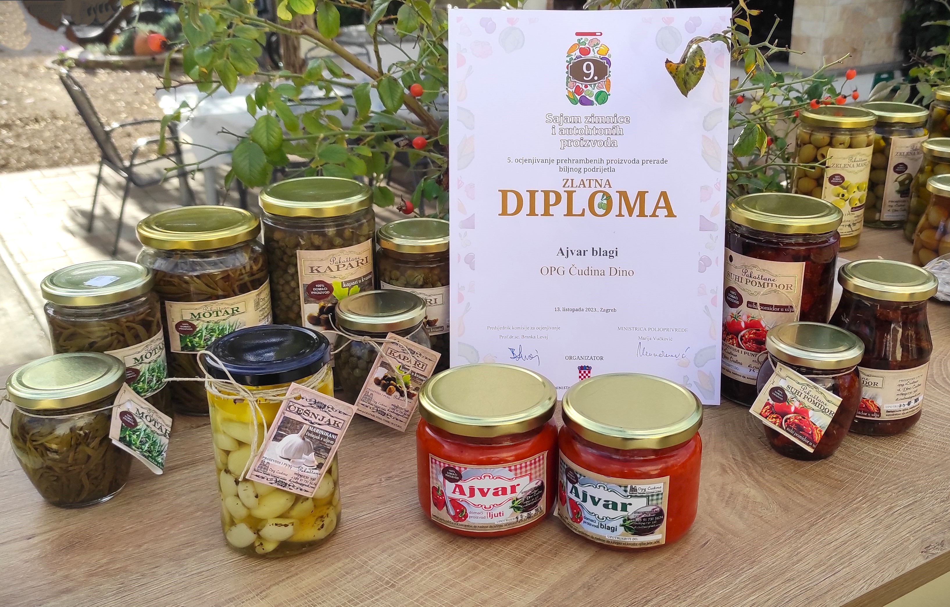Domaći ajvar - ljuti 540 ml ***pecena paprika***